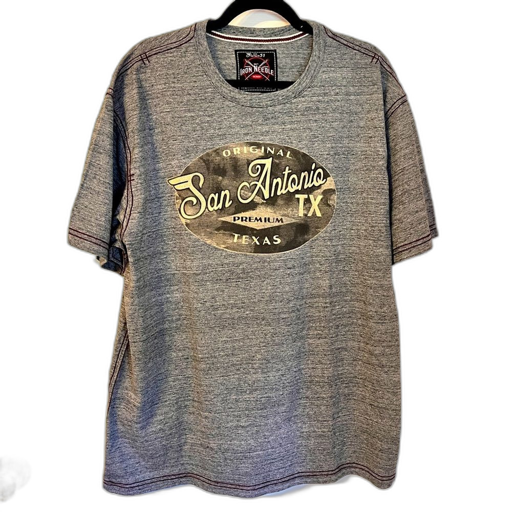 San Antonio Texas heather grey Unisex XL Teeshirt